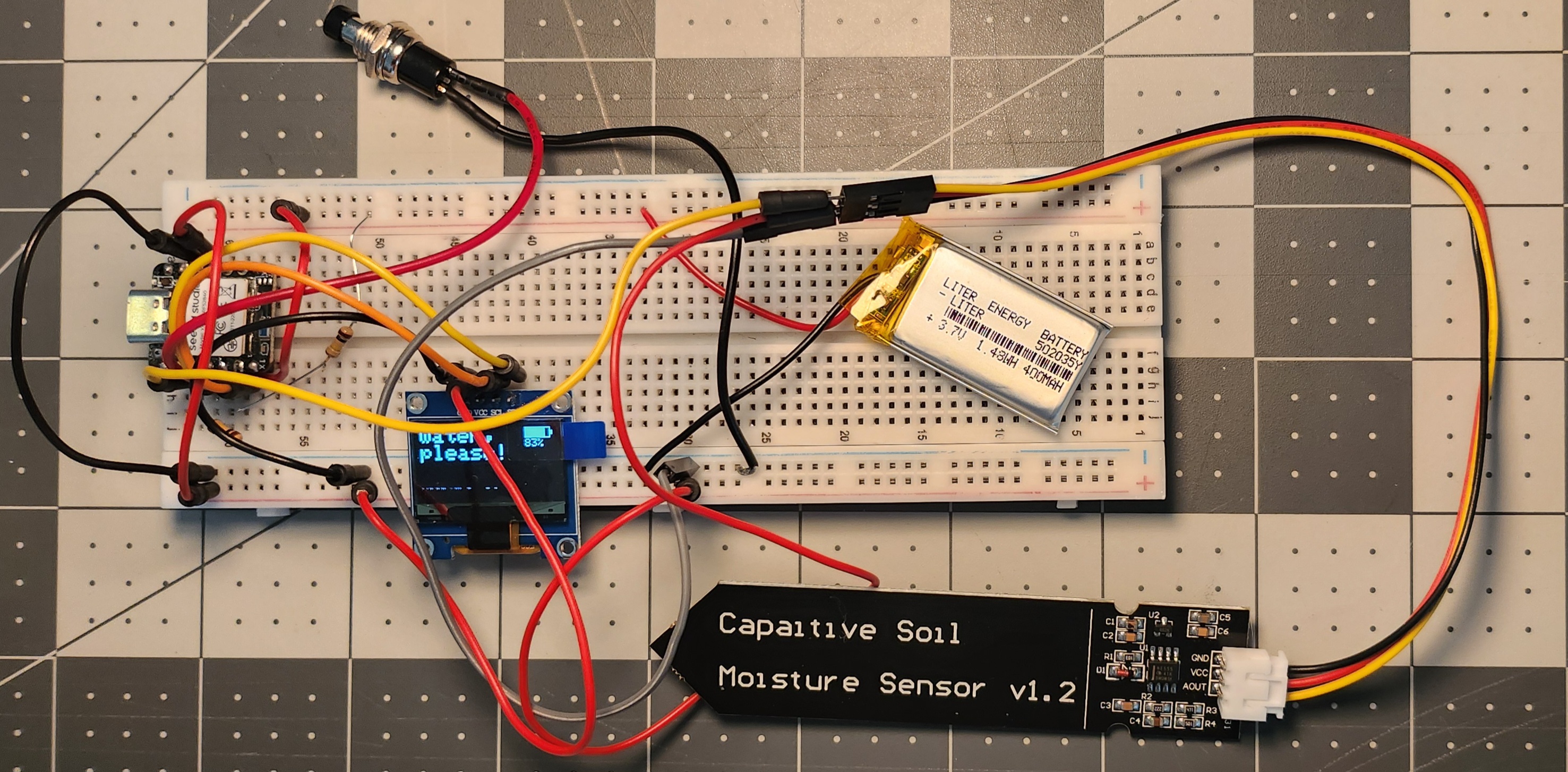 Banner showing soil monitor breadboard